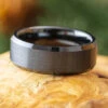 Black Ceramic Ring Men's Wedding Band With Satin Finish 2 Black Ceramic Ring Men's Wedding Band With Satin Finish -Johan Jewelry Shop EJIRMCA004517ArtCropped 2