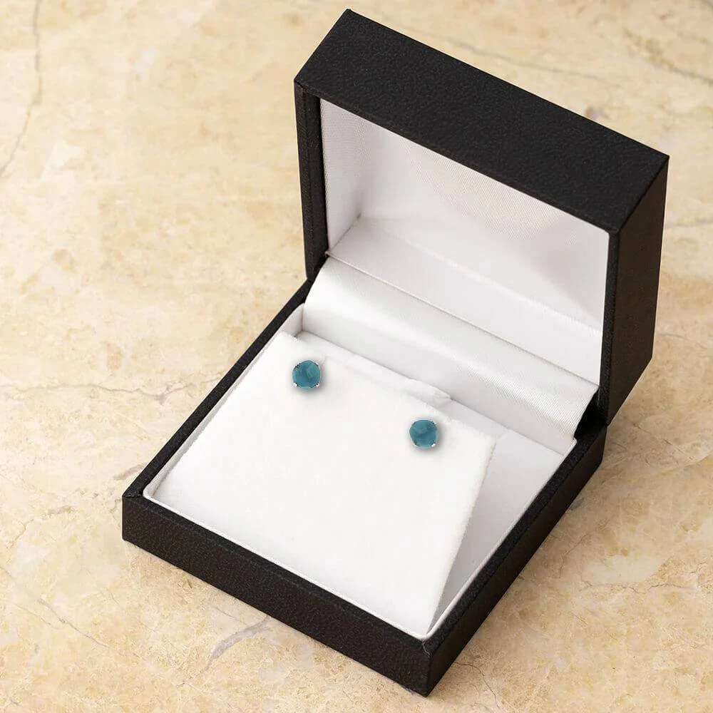 Turquoise Stone Stud Earrings 7 Turquoise Stone Stud Earrings - Image 6