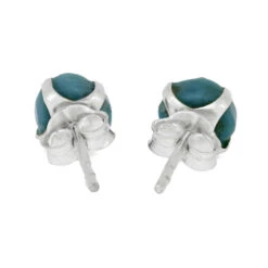 Turquoise Stone Stud Earrings 10 Turquoise Stone Stud Earrings -Johan Jewelry Shop ENC103 TURQ 3