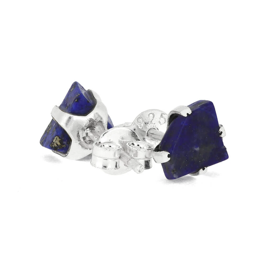Deep Blue Lapis Lazuli Stud Earrings 4 Deep Blue Lapis Lazuli Stud Earrings - Image 2