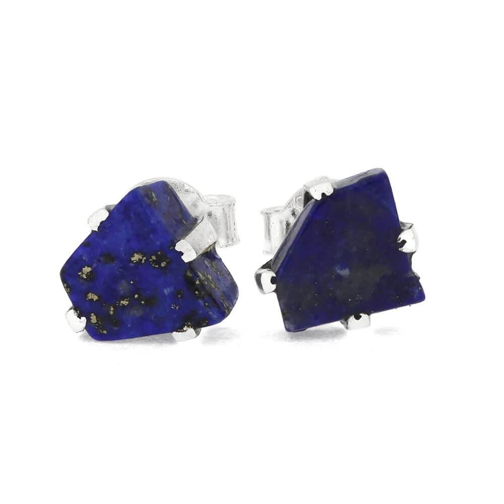 Deep Blue Lapis Lazuli Stud Earrings 5 Deep Blue Lapis Lazuli Stud Earrings - Image 3