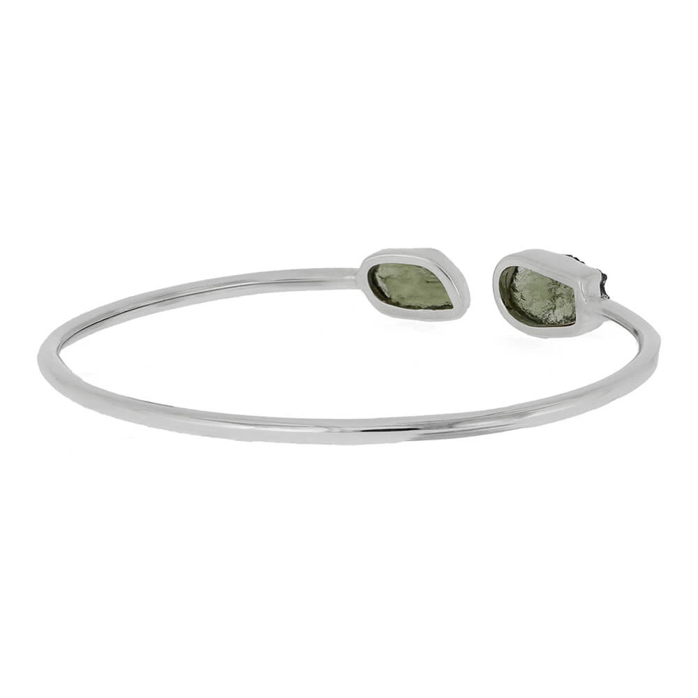 Rough Moldavite Adjustable Cuff Bracelet 5 Rough Moldavite Adjustable Cuff Bracelet - Image 3