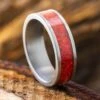 Vivid Red Synthetic Opal Wedding Band -Johan Jewelry Shop EOP45SyntheticOpalArtCropped 1