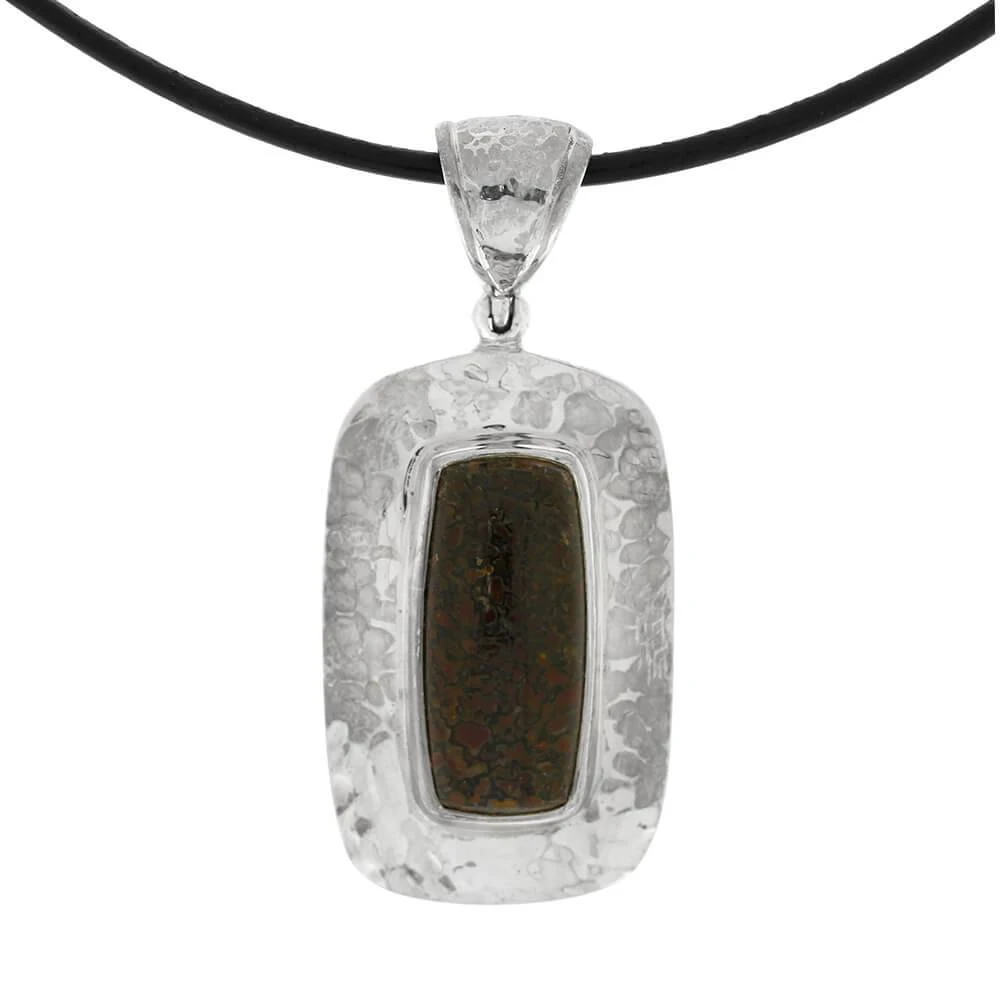 Silver-Framed Dinosaur Bone Statement Necklace 4 Silver-Framed Dinosaur Bone Statement Necklace - Image 2