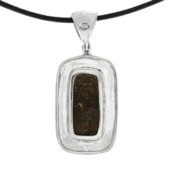 Silver-Framed Dinosaur Bone Statement Necklace 8 Silver-Framed Dinosaur Bone Statement Necklace -Johan Jewelry Shop ERS11217 2