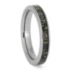 Women's Wedding Band With Deer Antler Inlay 1 Women's Wedding Band With Deer Antler Inlay -Johan Jewelry Shop ERS11328