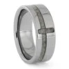 Titanium Ring With Antler Cross -Johan Jewelry Shop ERS12092