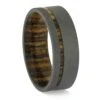 Sandblasted Titanium Ring With Bocote Wood 2 Sandblasted Titanium Ring With Bocote Wood -Johan Jewelry Shop ERS12125 2844 11