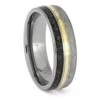 Crushed Dinosaur Bone & Meteorite Wedding Band -Johan Jewelry Shop ERS12126 3517 115