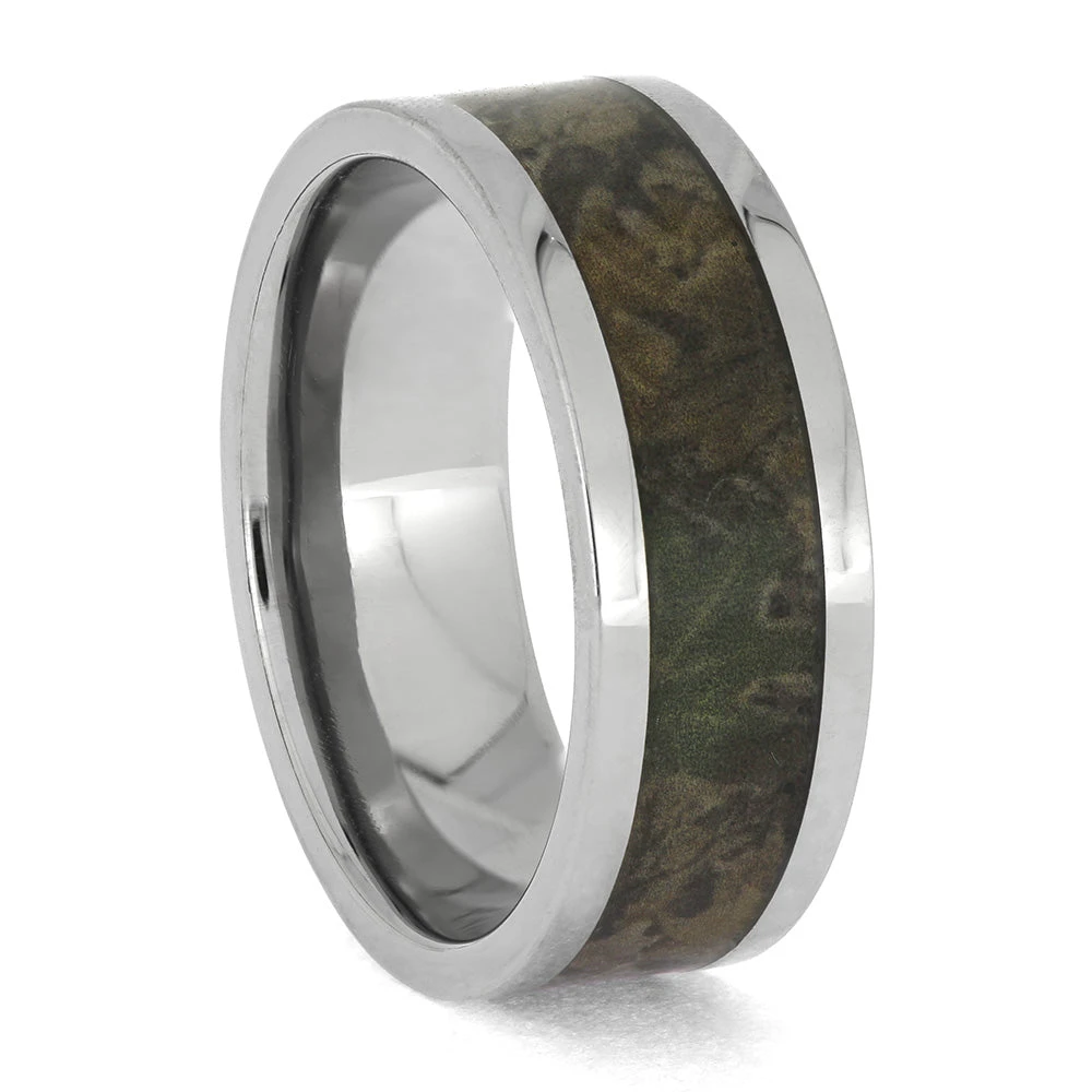Camouflage Men's Wedding Band In Titanium 4 Camouflage Men's Wedding Band In Titanium - Image 2