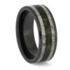 Men's Deer Antler Wedding Band With Camo In Black Ceramic -Johan Jewelry Shop ERS12233 3271 10