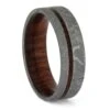 Meteorite Ring With Striking Bloodwood Sleeve 1 Meteorite Ring With Striking Bloodwood Sleeve -Johan Jewelry Shop ERS12398 2247 1025