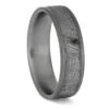 Meteorite With Troilite Inclusions, Titanium Ring 1 Meteorite With Troilite Inclusions, Titanium Ring -Johan Jewelry Shop ERS12406 1159 105 1
