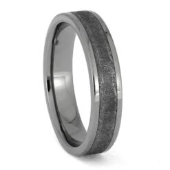 Genuine Meteorite Wedding Band -Johan Jewelry Shop ERS12437 1240 10