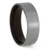 Ironwood Ring With Brushed Titanium Exterior -Johan Jewelry Shop ERS12453 3785 13