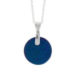 Shimmering Opal Suspended On A Silver Chain