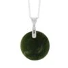 Jade Coin Necklace On A Silver Chain 2 Jade Coin Necklace On A Silver Chain -Johan Jewelry Shop ERS12500 1 SIG3021
