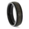 Warm-Toned Dinosaur Bone And Black Wood Ring -Johan Jewelry Shop ERS12526 4328 125