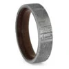 Plus Size Meteorite Ring With Wood Sleeve 1 Plus Size Meteorite Ring With Wood Sleeve -Johan Jewelry Shop ERS12536 3622 14