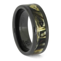 Realtree® Camo Ring, Max4 Camo Inlaid In Black Ceramic Band