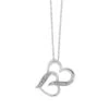 Dual Heart Diamond Necklace -Johan Jewelry Shop ERS12595 PH017151