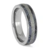 Troilite-Free Meteorite And Mokume Gane Unisex Wedding Band -Johan Jewelry Shop ERS12616