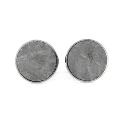 8mm Meteorite Stud Earrings In Titanium