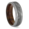 Wood-Sleeved Ring With Meteorite And Titanium Edges -Johan Jewelry Shop ERS12701 3182 11