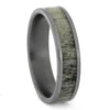 Deer Antler Men's Wedding Band With Brushed Finish -Johan Jewelry Shop ERS9069
