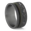 Unique Sandblasted Titanium With Mimetic Meteorite Engraving 2 Unique Sandblasted Titanium With Mimetic Meteorite Engraving -Johan Jewelry Shop ERS9160