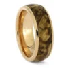 Rose Gold Wedding Band With Black Ash Burl Wood -Johan Jewelry Shop ERS9272New