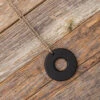 Ebony Wood Circle Pendant Necklace -Johan Jewelry Shop ERS9482ArtCropped
