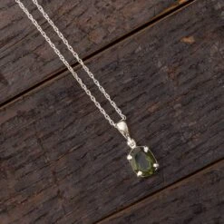 Faceted Moldavite Necklace