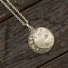 Silver Moon Phase Pendant With Mother Of Pearl -Johan Jewelry Shop ERSSB0167Art 2
