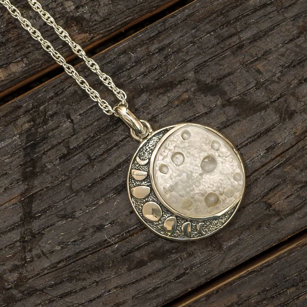 Silver Moon Phase Pendant With Mother Of Pearl 3 Silver Moon Phase Pendant With Mother Of Pearl