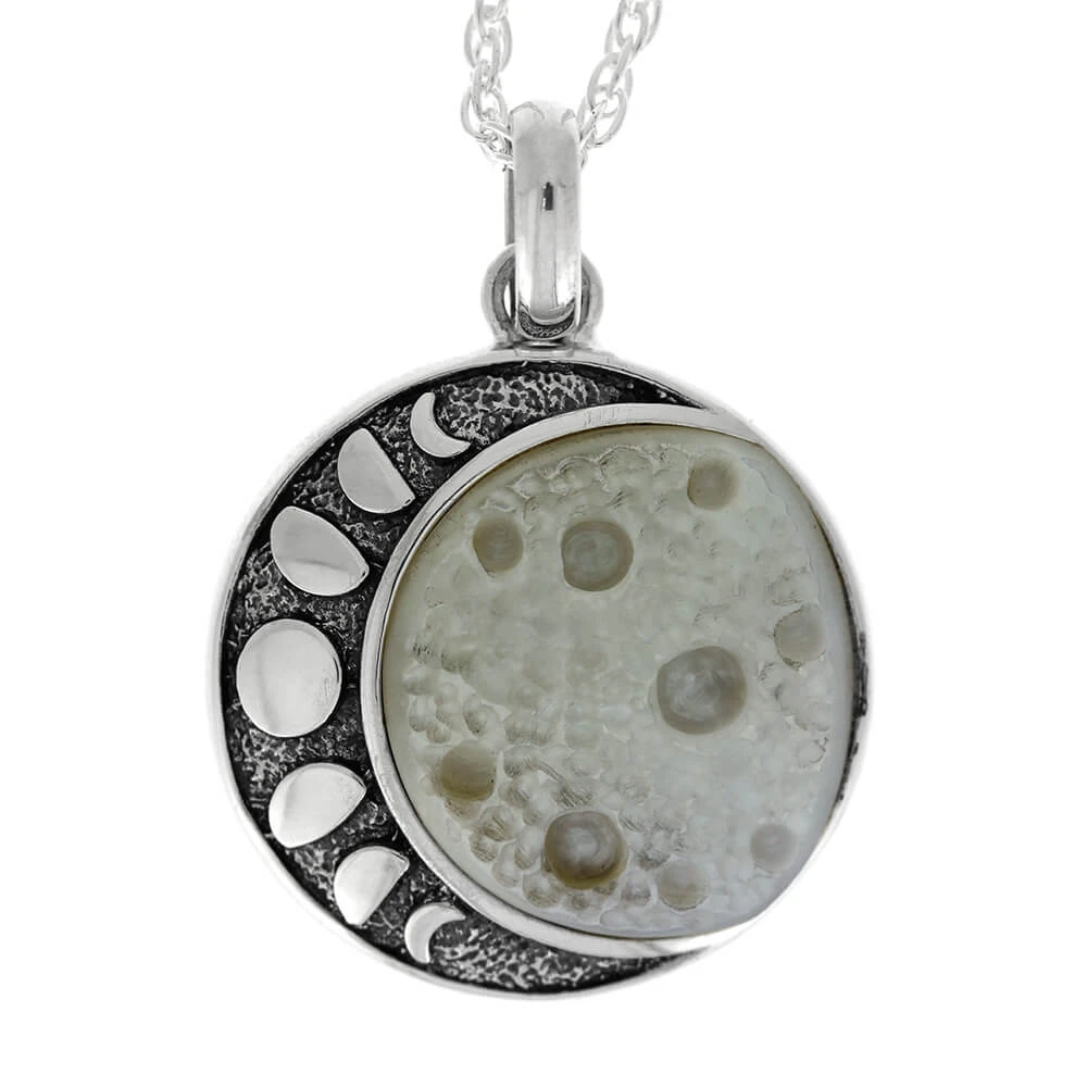 Silver Moon Phase Pendant With Mother Of Pearl 4 Silver Moon Phase Pendant With Mother Of Pearl - Image 2