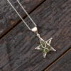 Star Necklace With Moldavite, In Stock