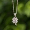 Diamond Accented Four Leaf Clover Pendant Necklace 1 Diamond Accented Four Leaf Clover Pendant Necklace -Johan Jewelry Shop ESHPQ202046ArtCropped 5