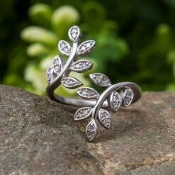 Diamond Vine Statement Ring, Nature Ring 13 Diamond Vine Statement Ring, Nature Ring -Johan Jewelry Shop ESHRQ201868ArtCropped 3