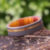 Exotic Wood & Sandblasted Titanium Ring -Johan Jewelry Shop ESIG3003ArtSeptemberCropped 3