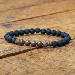 Penton Dinosaur Bone & Lava Bead Bracelet 17 Penton Dinosaur Bone & Lava Bead Bracelet -Johan Jewelry Shop ESIG30622022Cropped 10