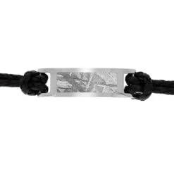 Meteorite Bracelet With Braided Leather Band 8 Meteorite Bracelet With Braided Leather Band -Johan Jewelry Shop ESIG3073New 5