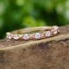 Diamond Half Eternity Band With Criss Cross Pattern -Johan Jewelry Shop EST123626RGArtCropped 2
