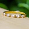 Marquise Cut Diamond Wedding Or Anniversary Band -Johan Jewelry Shop EST123843YGArtCropped 2