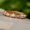 Swirling Anniversary Or Stackable Band With Pear Cut Diamonds -Johan Jewelry Shop EST124618RGArtCropped 2