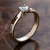 White Sapphire Engagement Ring With Meteorite In White Gold -Johan Jewelry Shop E 2108 Art September Cropped 3 8