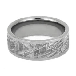 Men's Tungsten & Meteorite Wedding Band -Johan Jewelry Shop E 2179 New 4