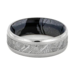 Meteorite & Mokume Gane Men's Wedding Band -Johan Jewelry Shop E 2276 4