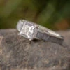 Antler Engagement Ring With Princess Cut Stone -Johan Jewelry Shop E 2341 Art Cropped 2