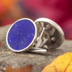 Lapis Lazuli Cuff Links, Unique Something Blue -Johan Jewelry Shop E 2811 Art Cropped 5